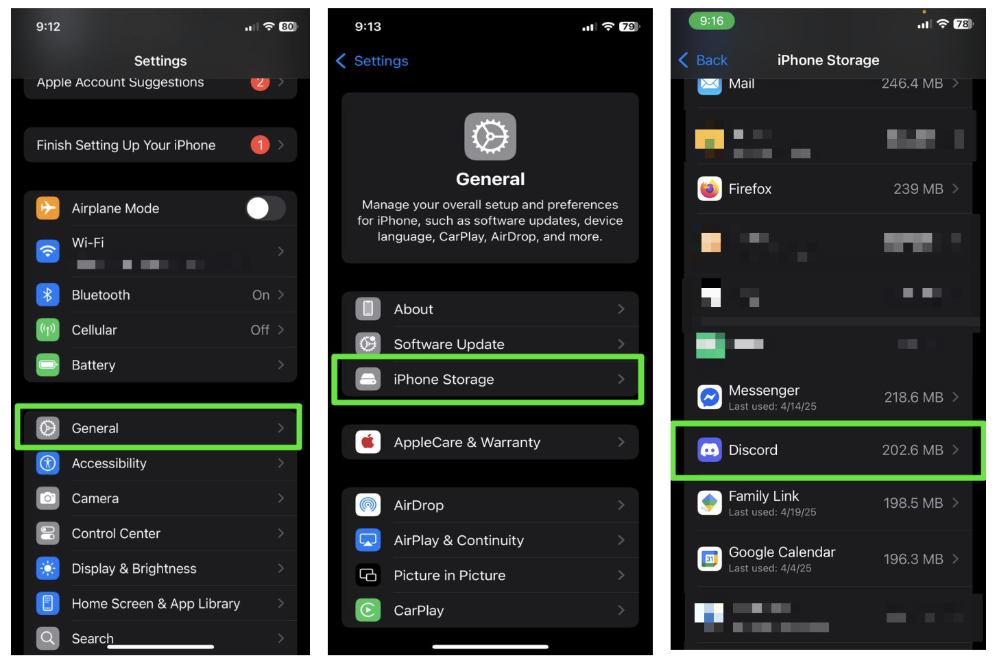 From the list of apps, locate and tap Discord